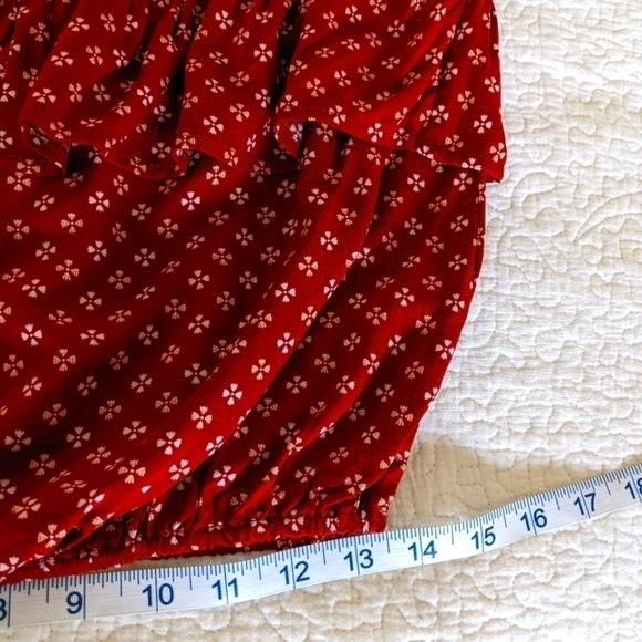 B.o.h Collective Crimson Band of Gypsies Tube Top with Ruffle L - Picture 6 of 9